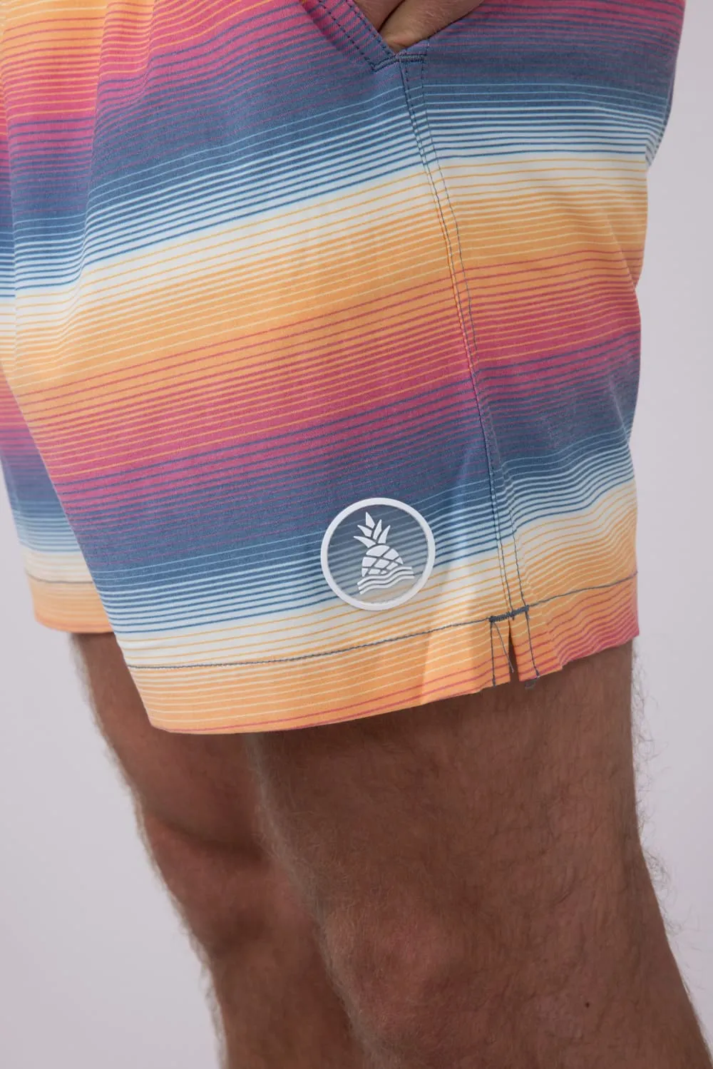 Chubbies Classic Lined Swim Trunks 5.5” Shorts for Men in Blue/Orange Gradient Stripe | 109241-104 sold by Glik’s product image thumbnail 4