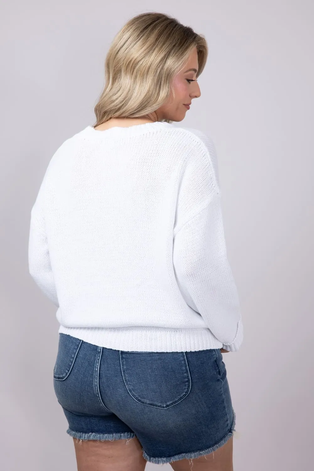 Miracle Lobster Sweater for Women in White | W8403-WHITERED sold by Glik’s product image thumbnail 5