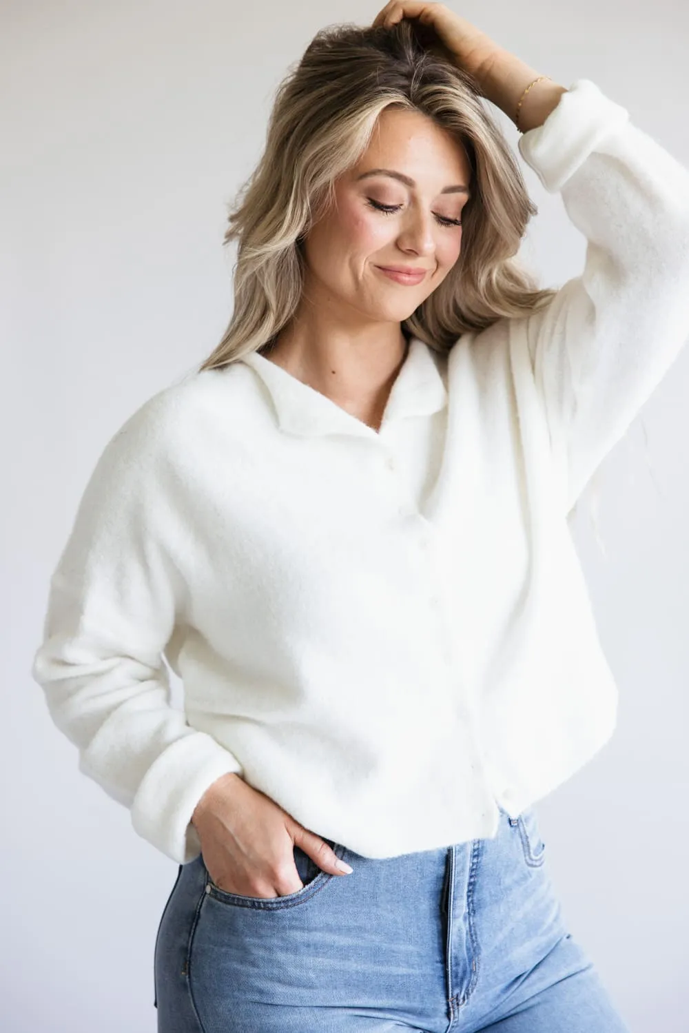 Things Between Piper Cardigan for Women in White | TBW237-SNW sold by Glik’s