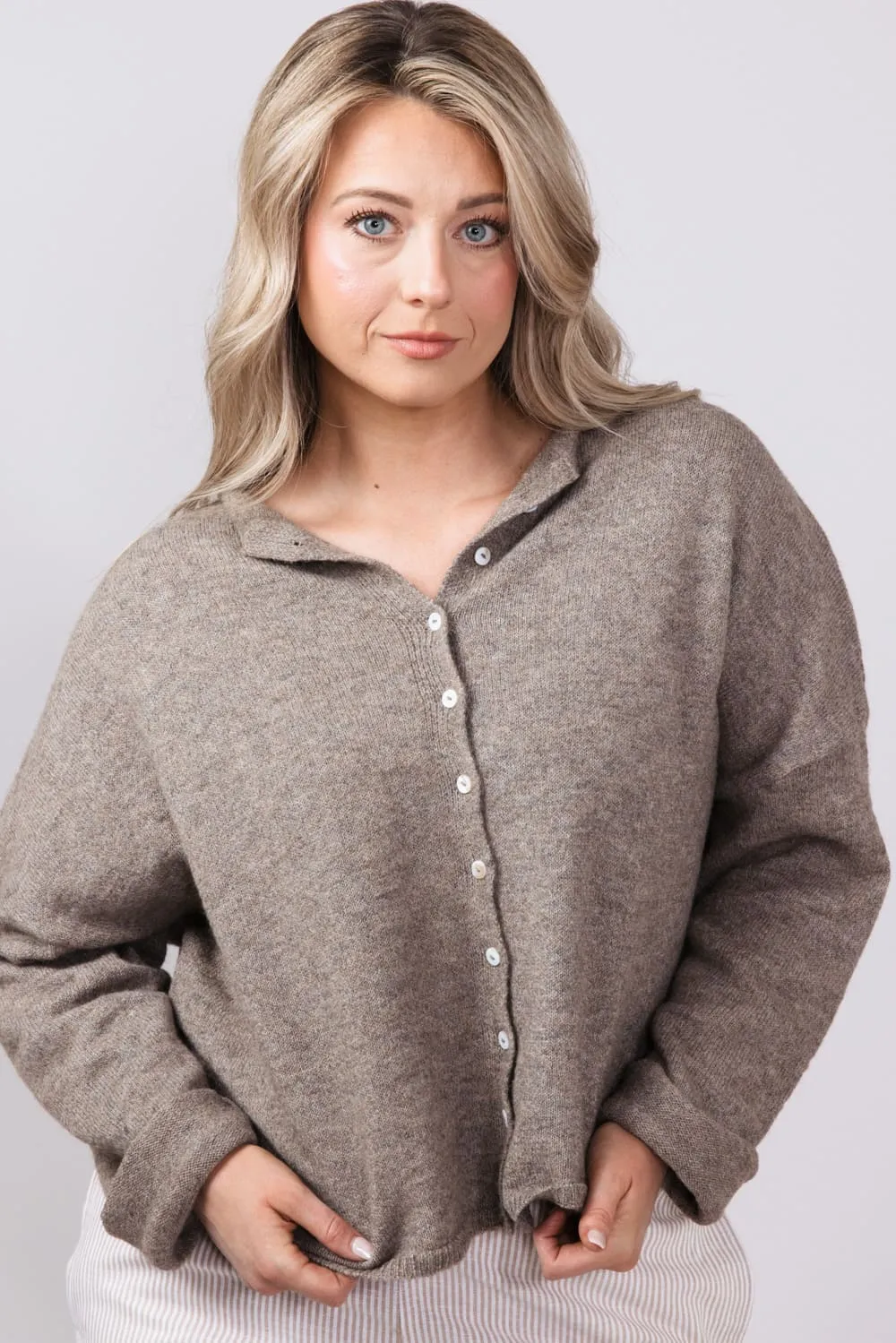 Things Between Piper Cardigan for Women in Mocha | TBW237-MOC sold by Glik’s product image thumbnail 2