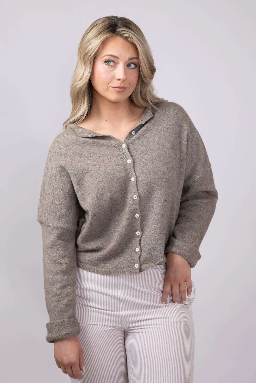 Things Between Piper Cardigan for Women in Mocha | TBW237-MOC sold by Glik’s product image thumbnail 4