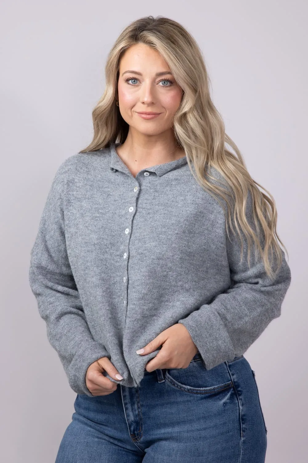 Things Between Piper Cardigan for Women in Grey | TBW237-GRY sold by Glik’s product image thumbnail 5