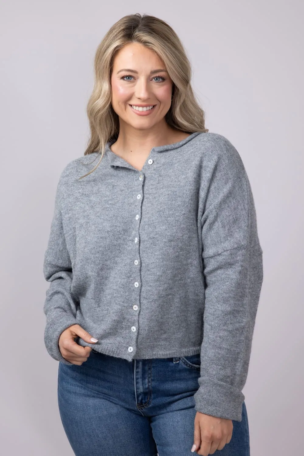 Things Between Piper Cardigan for Women in Grey | TBW237-GRY sold by Glik’s product image thumbnail 2