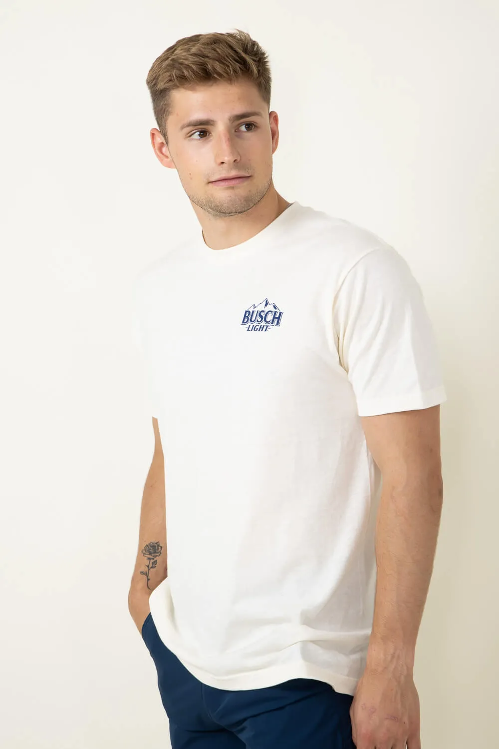 Brew City Busch Light Dog Fishing T-Shirt for Men in Natural | 16682-300 NATURAL sold by Glik’s product image thumbnail 4