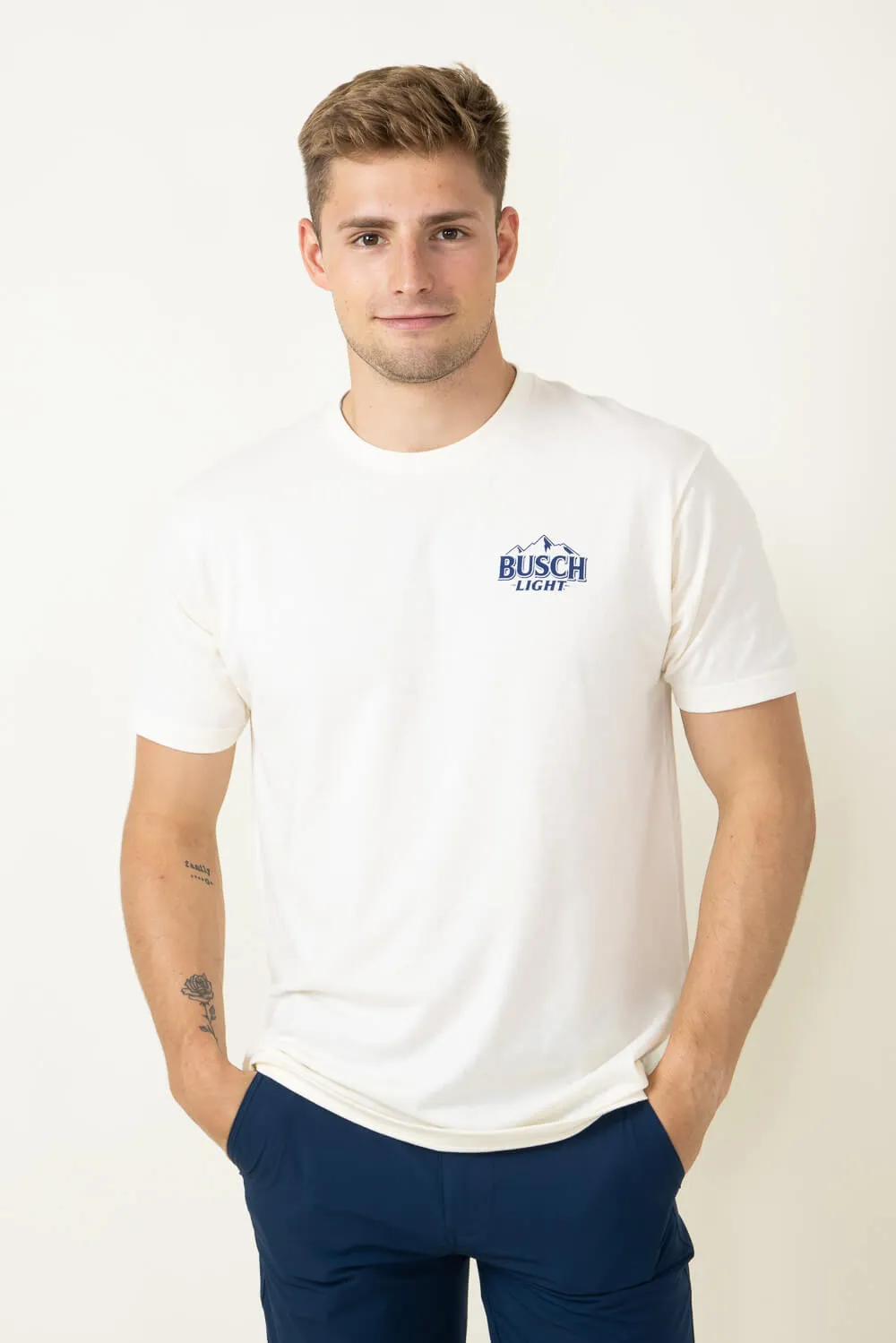 Brew City Busch Light Dog Fishing T-Shirt for Men in Natural | 16682-300 NATURAL sold by Glik’s product image thumbnail 2