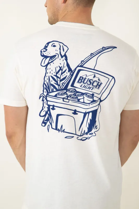 Brew City Busch Light Dog Fishing T-Shirt for Men in Natural | 16682-300 NATURAL sold by Glik’s