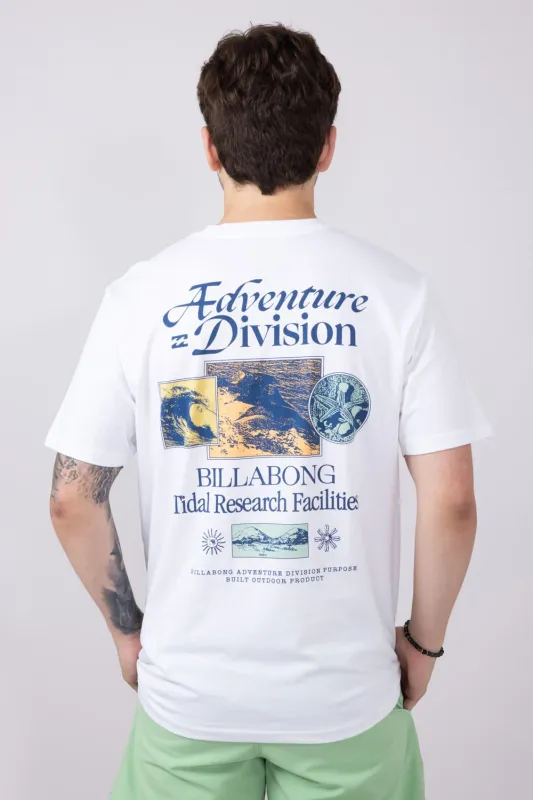 Billabong Tidel Research A/Div T-Shirt for Men in White | 24A502507-WHITE sold by Glik’s
