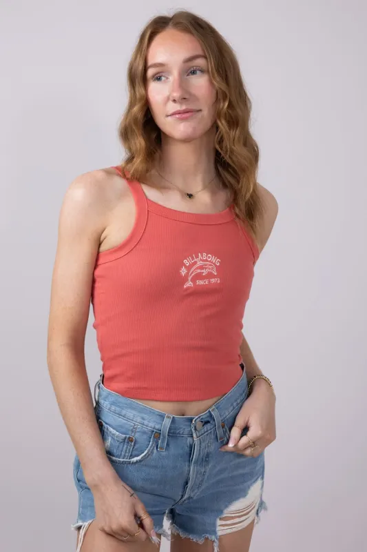 Billabong Day Trip Forever Knit Tank Top for Women in Hibiscus | 24B022506-MLH0 sold by Glik’s