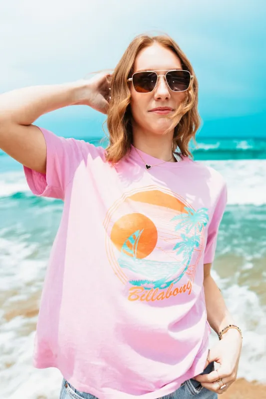 Billabong Bright New Day Graphic T-Shirt for Women in Bright Rose | 24B352511-RSE made by Glik’s