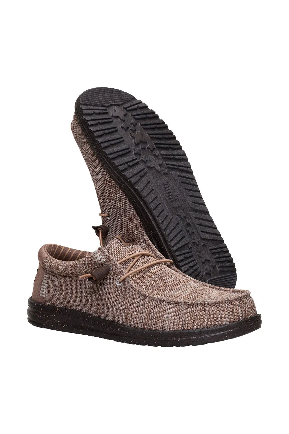 HEYDUDE Men’s Wally Stretch Sox Shoes in Deep Taupe/Mole Brown | 41898-0PQ sold by Glik’s product image thumbnail 2