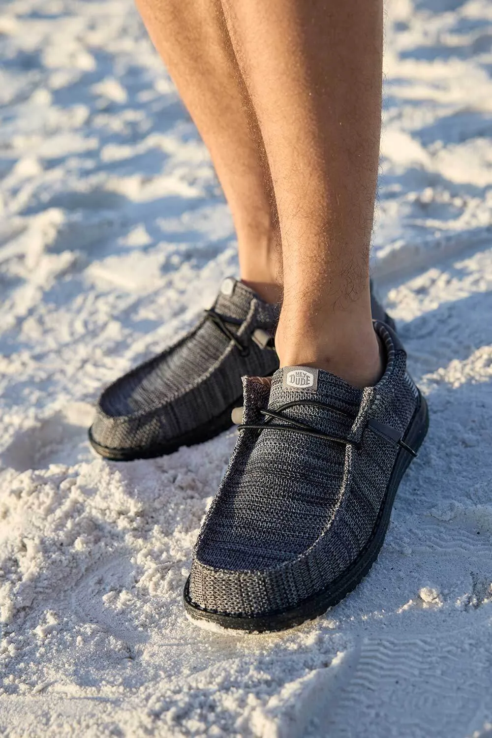 HEYDUDE Men’s Wally Stretch Sox Shoes in Granite Grey/Black | 41898-1U4 sold by Glik’s product image thumbnail 2