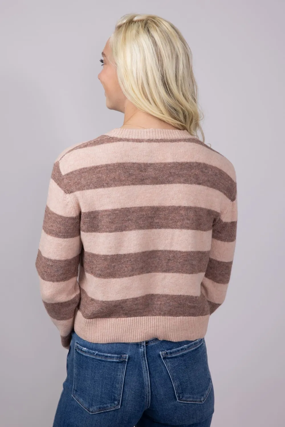 Mimosa Rugby Stripe Cardigan for Women in Berry | MT1658-BERRY sold by Glik’s product image thumbnail 2