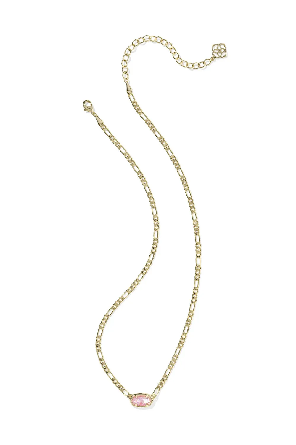 Kendra Scott Elisa Gold Figaro Short Pendant Necklace in Pink Iridescent | 9608877571 sold by Glik’s product image thumbnail 2