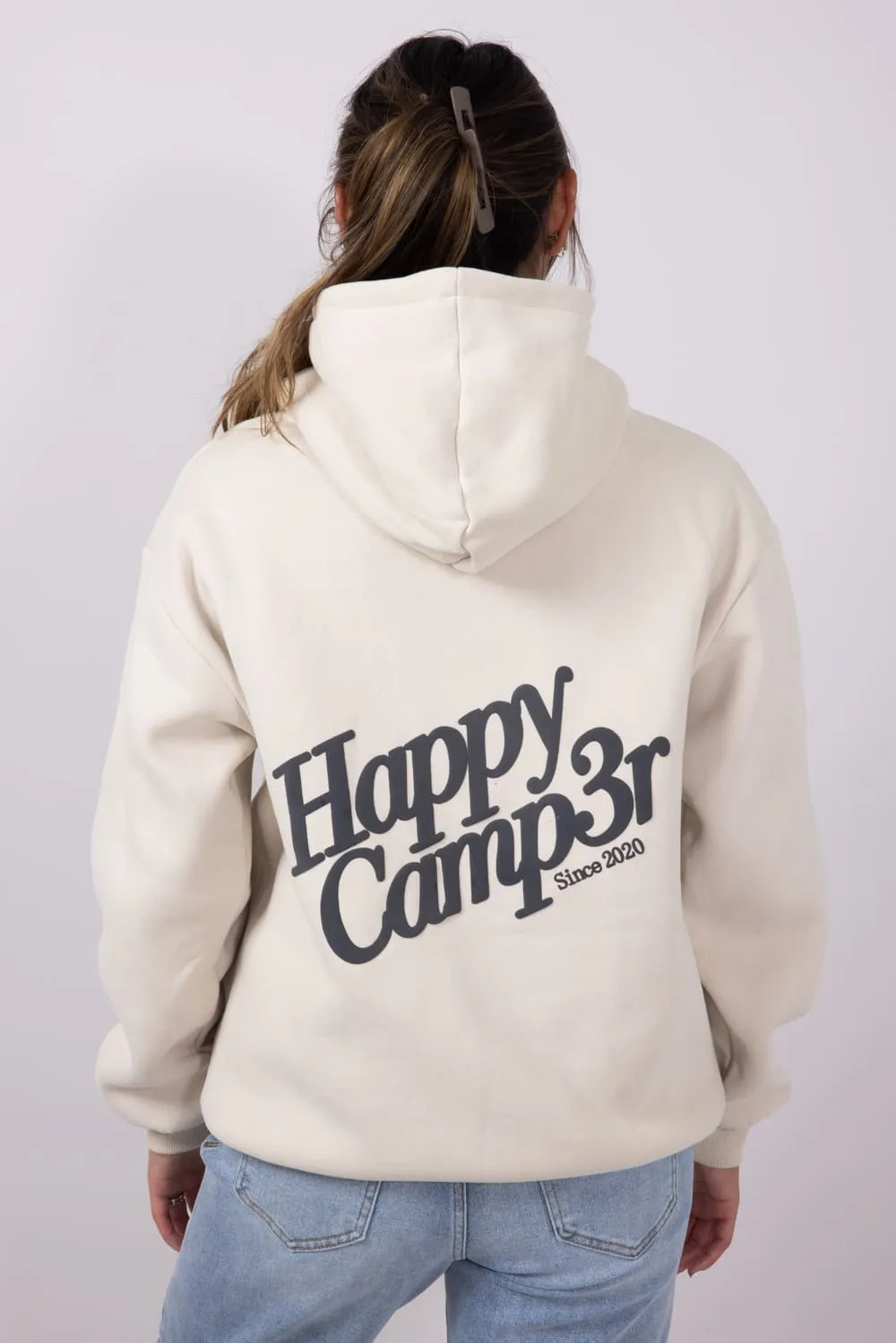 Happy Camp3r Puff Series Hoodie for Women in Beige | W300BEIG-13-BEIGE sold by Glik’s product image thumbnail 5