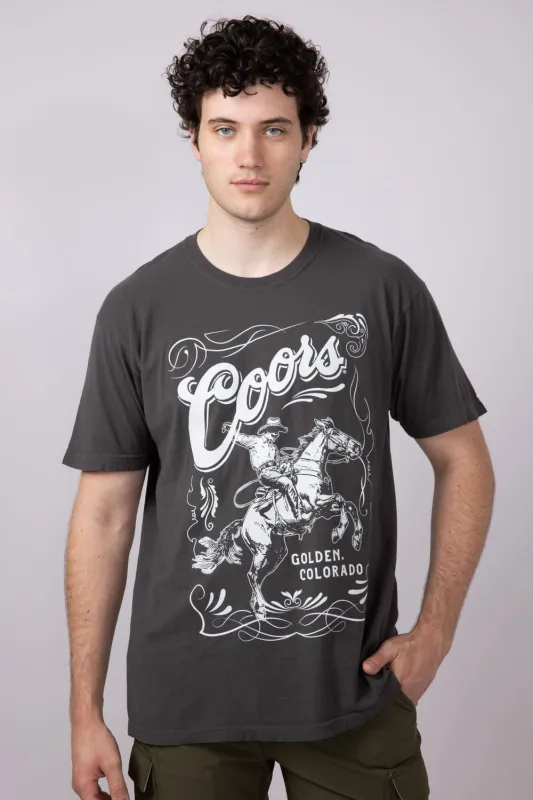 Coors Saddle Rodeo T-Shirt for Men in Grey | 17642-801 sold by Glik’s