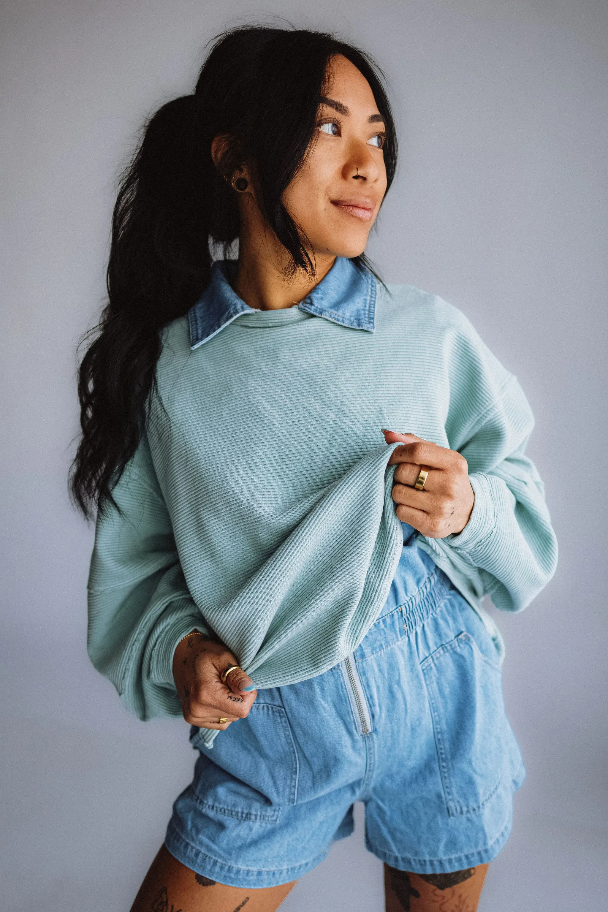 Free People We The Free Total Eclipse Tee for Women in Polar Fog | OB2128723-4103 sold by Glik’s