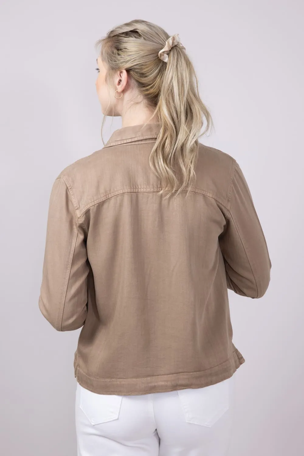 Thread & Supply Jackie Denim Jacket for Women in Taupe | J4837LZTTS-TAUPE sold by Glik’s product image thumbnail 5