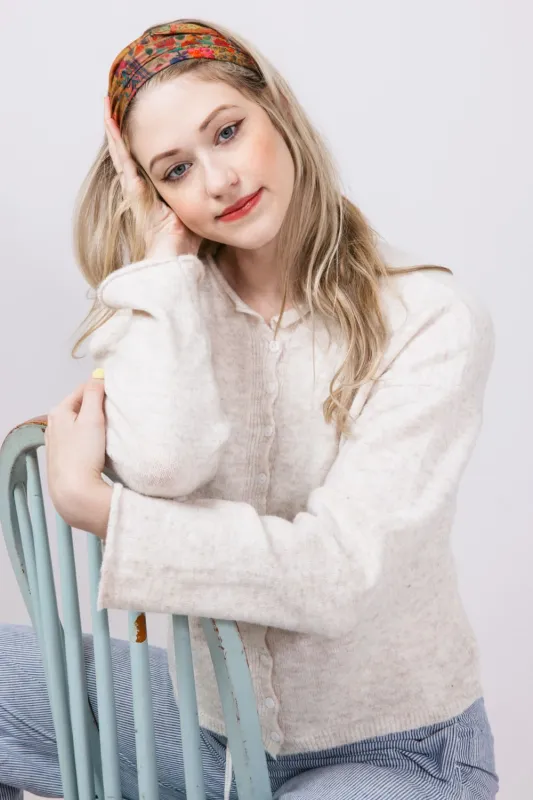 Mimosa Classic Lightweight Cardigan for Women in Oatmeal | MK7091-OATMEAL sold by Glik’s