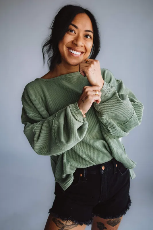 Free People We The Free Total Eclipse Tee for Women in Oil Green | OB2128723-3358 sold by Glik’s