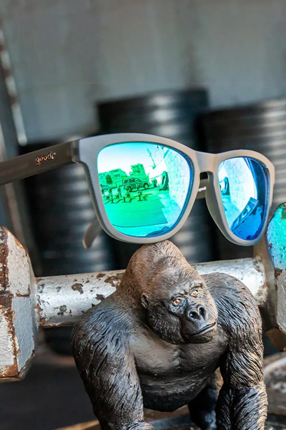 goodr Silverback Squat Mobility OG Sunglasses in Dark Grey | OG-GY-LG1 sold by Glik’s