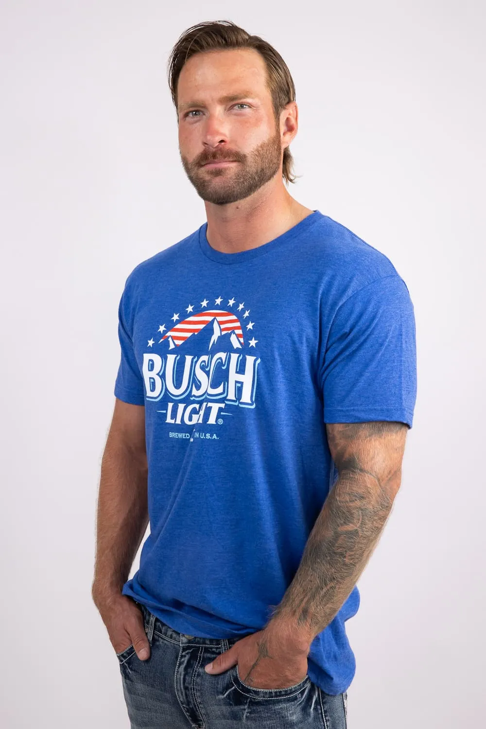 Busch Light USA T-Shirt for Men in Blue | 17100-101B sold by Glik’s product image thumbnail 3