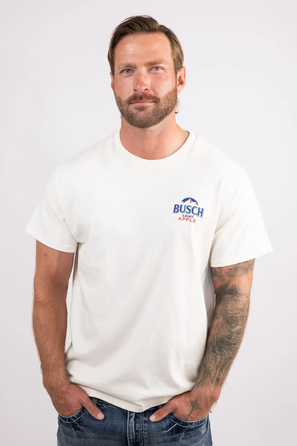 Busch Light Bad Apple T-Shirt for Men in Cream | 15646-811 sold by Glik’s product image thumbnail 2