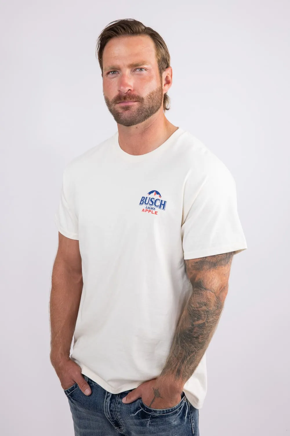 Busch Light Bad Apple T-Shirt for Men in Cream | 15646-811 sold by Glik’s product image thumbnail 5