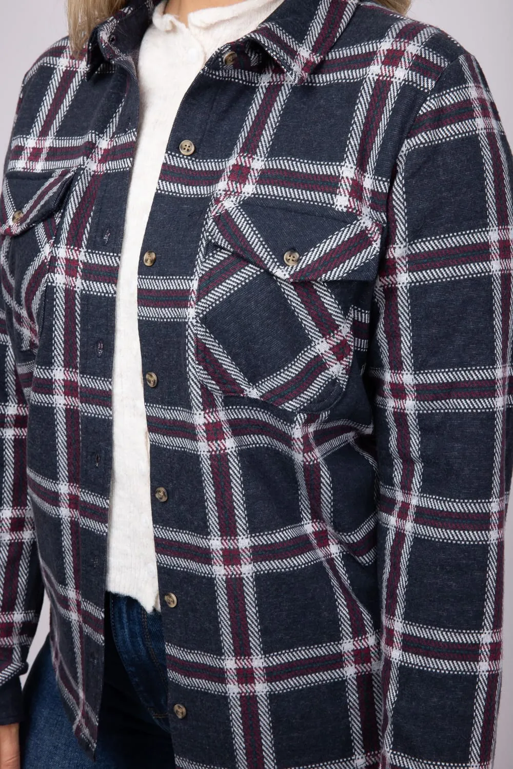 Thread & Supply Cassian Soft Luxe Button Up Shirt in Black Red Plaid | T4444PVTS-BLACKREDPLAID sold by Glik’s product image thumbnail 3