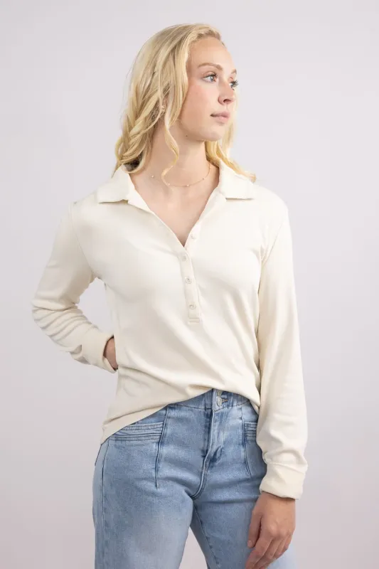 Thread & Supply Lucy Shirt for Women in Ivory | T4780MBTS-OFFWHITE sold by Glik’s
