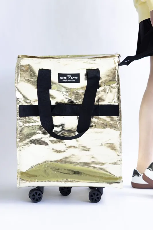 Simply Southern Rolling Tote Bag in Gold | 0225-BAG-ROLLTOTE-GOLD sold by Glik’s