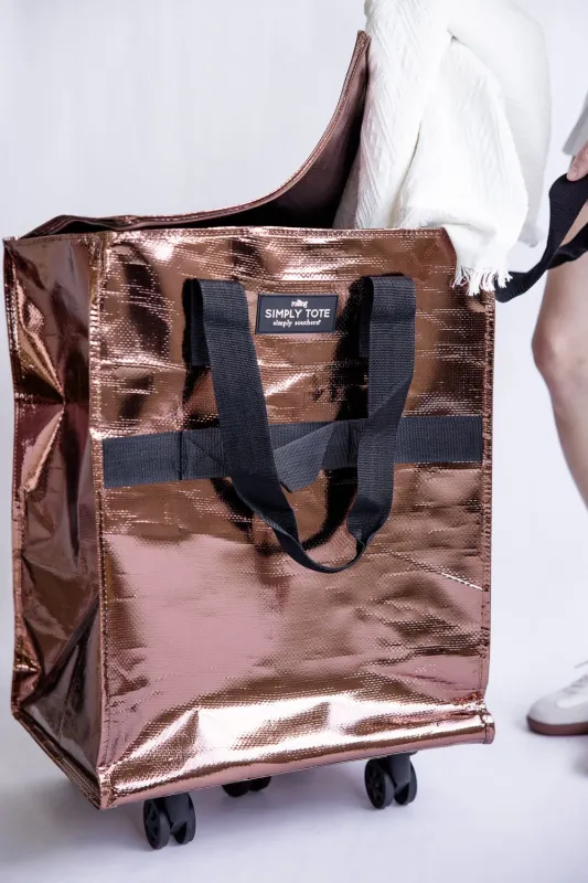Simply Southern Rolling Tote Bag in Umber | 0225-BAG-ROLLTOTE-UMBER sold by Glik’s