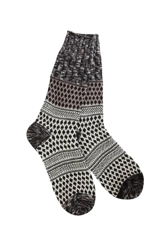 Worlds Softest Gallery Textured Crew Socks for Women in Nightfall Multi | 74595 sold by Glik’s