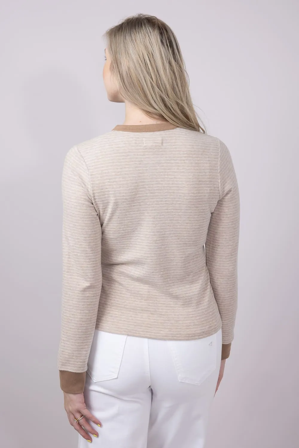 Thread & Supply Aeris Stripe Shirt for Women in Tan White | T4452PVTS-TANWHITE sold by Glik’s product image thumbnail 2