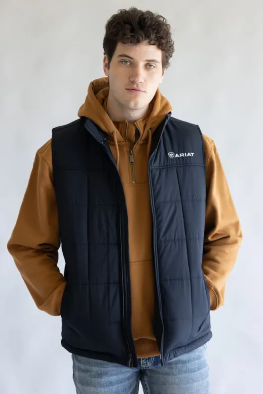 Ariat Crius Insulated Vest for Men in Black | 10011523-BLACK sold by Glik’s