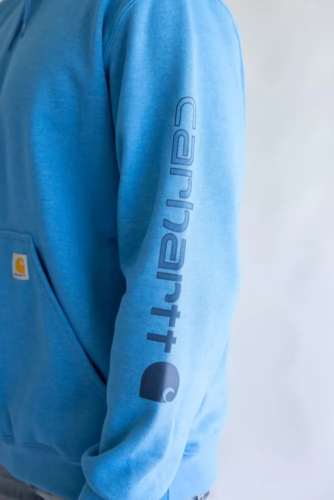 Carhartt Logo Sleeve Hoodie for Men in Horizon Blue | K288-HO7 sold by Glik’s product image thumbnail 5