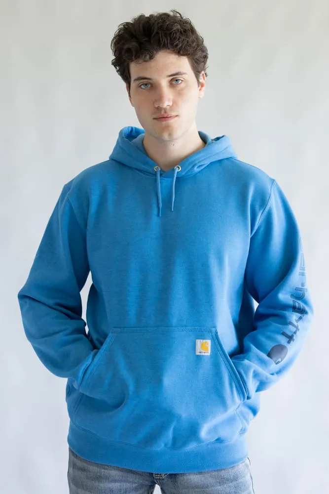Carhartt Logo Sleeve Hoodie for Men in Horizon Blue | K288-HO7 sold by Glik’s product image thumbnail 2