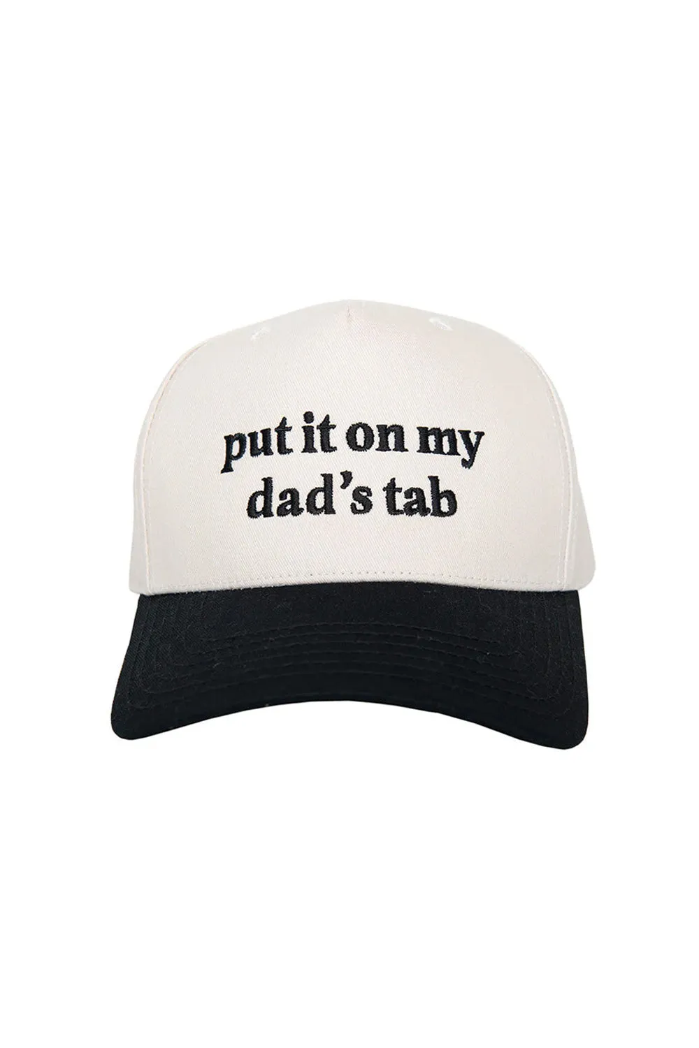 Put It On My Dad’s Tab Trucker Hat for Women in Black/Tan | KDC-BC-1154-BLK-TAN sold by Glik’s product image thumbnail 2