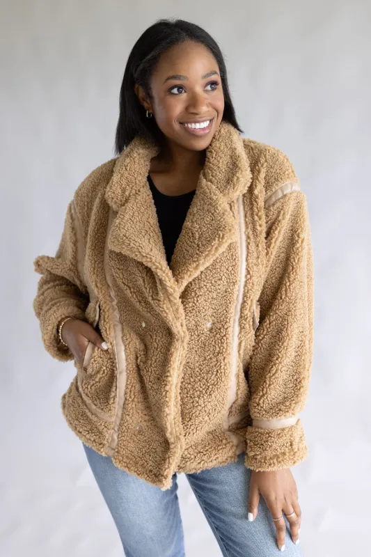 Teddy Jacket for Women in Brown | KDC-JKT-19-BRN sold by Glik’s