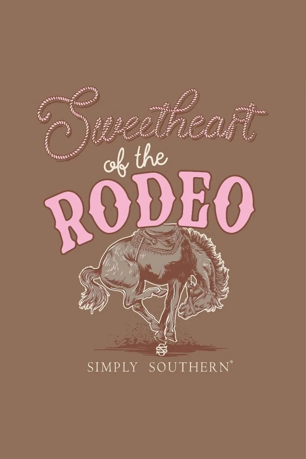 Simply Southern Plus Size Sweetheart Of The Rodeo T-Shirt for Women in Washed Brown | EXT-SS-RODEO-WSHUMBR sold by Glik’s product image thumbnail 3