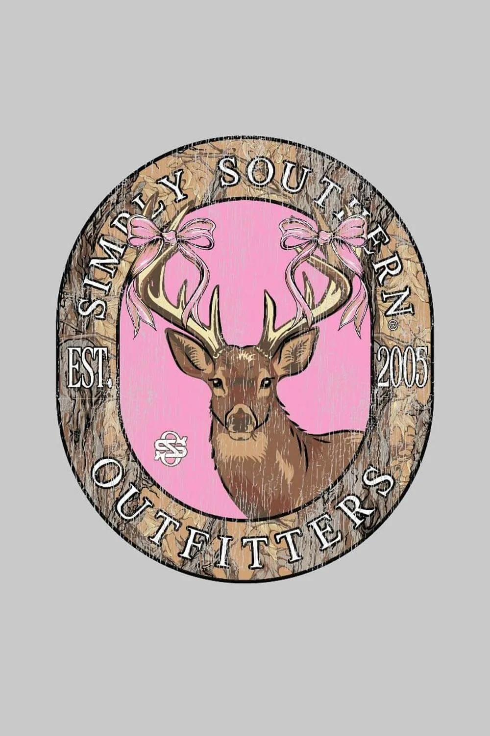 Simply Southern Plus Size Camo Deer Circle T-Shirt for Women in Heather Grey | EXT-SS-DEERLY-STORMHTHR sold by Glik’s product image thumbnail 3