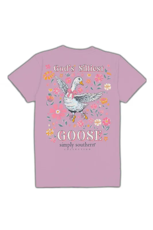Simply Southern Youth Goose T-Shirt for Girls in Purple | YTH-SS-GOOSE-WSTERIA sold by Glik’s