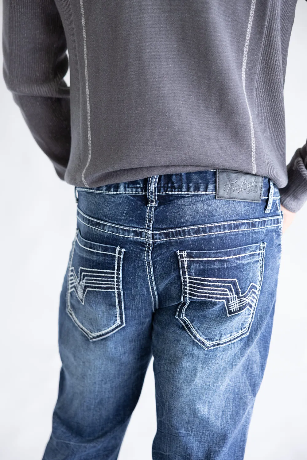 True Luck Bo Bootcut Stretch Jeans for Men | TL22031607 sold by Glik’s product image thumbnail 3