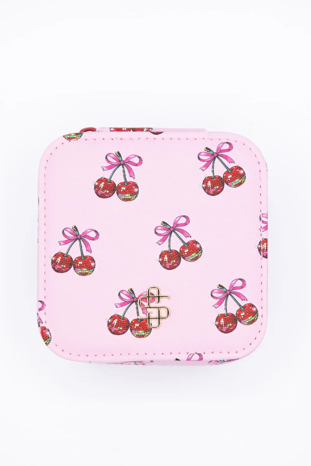 Simply Southern Jewelry Box Case in Pink Cherry | 0225-BAG-JWLCASE-CHRY sold by Glik’s product image thumbnail 3
