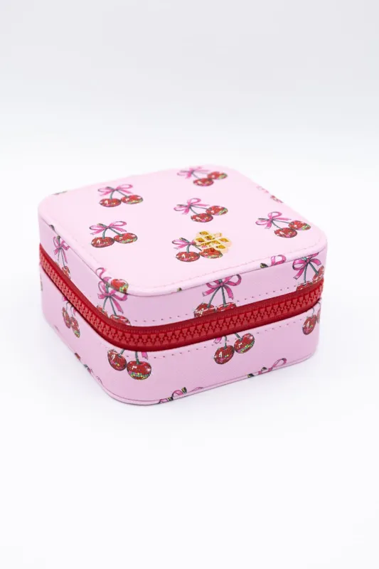Simply Southern Jewelry Box Case in Pink Cherry | 0225-BAG-JWLCASE-CHRY sold by Glik’s
