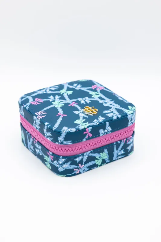 Simply Southern Jewelry Box Case in Blue Ribbon | 0225-BAG-JWLCASE-RBBN sold by Glik’s