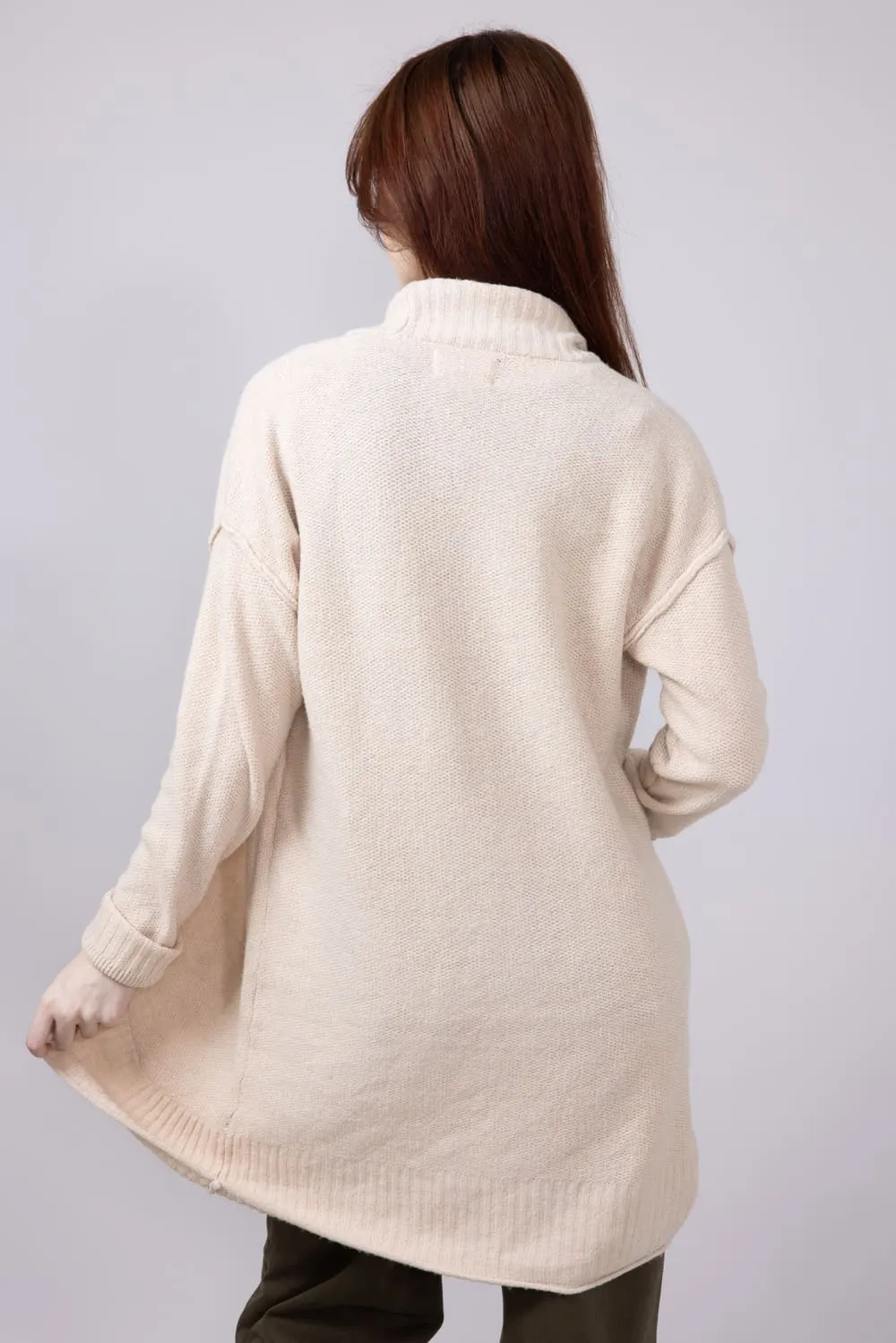 Honeycomb Stitch Cardigan for Women in Heather Oat | LF2S42530-OAT sold by Glik’s product image thumbnail 5