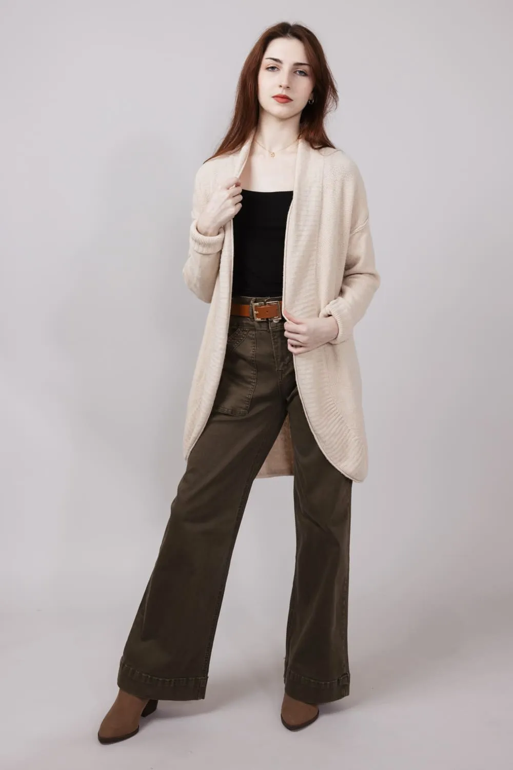 Honeycomb Stitch Cardigan for Women in Heather Oat | LF2S42530-OAT sold by Glik’s product image thumbnail 3