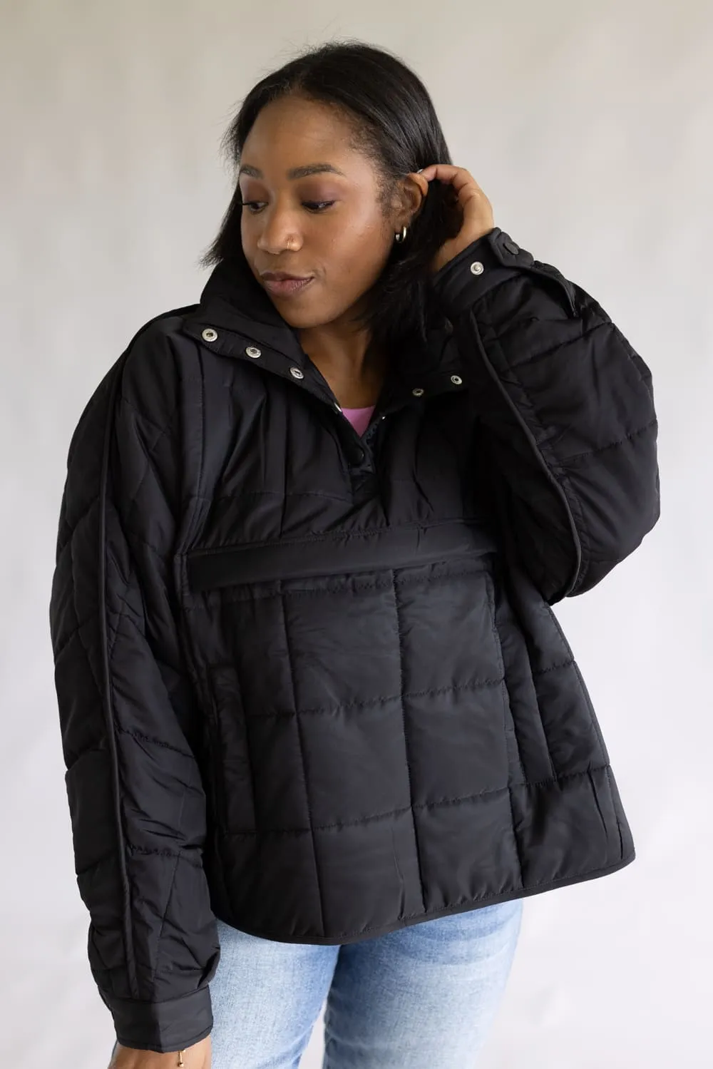 Quilted Pullover for Women in Black | KDC-PLVR-13-BLK sold by Glik’s product image thumbnail 5