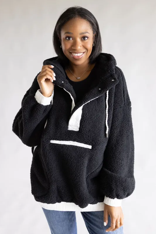 Two Tone Pullover for Women in Black | KDC-PLVR-14-BLK sold by Glik’s
