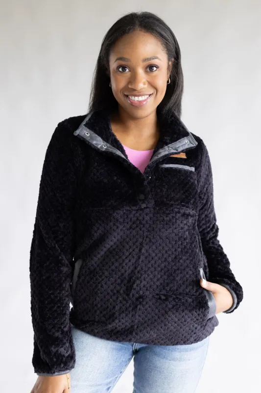 Simply Southern Simply Soft Pullover for Women in Black | PP-0225-PULL-SMPSFT-BLK sold by Glik’s